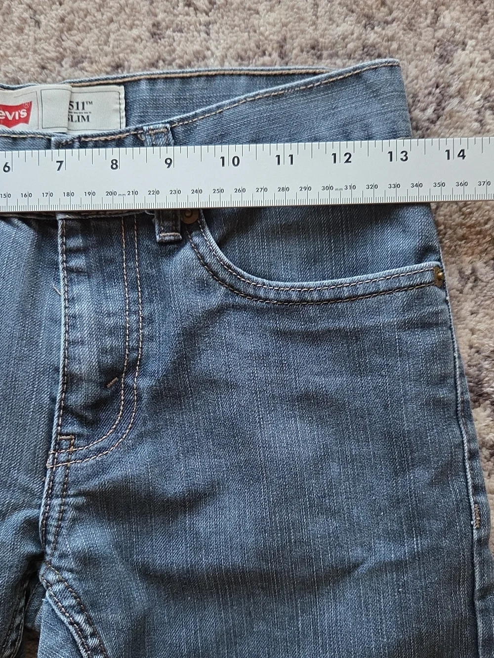 Levi's Dark Wash 511 Slim Denim Jeans Pants Size 12
